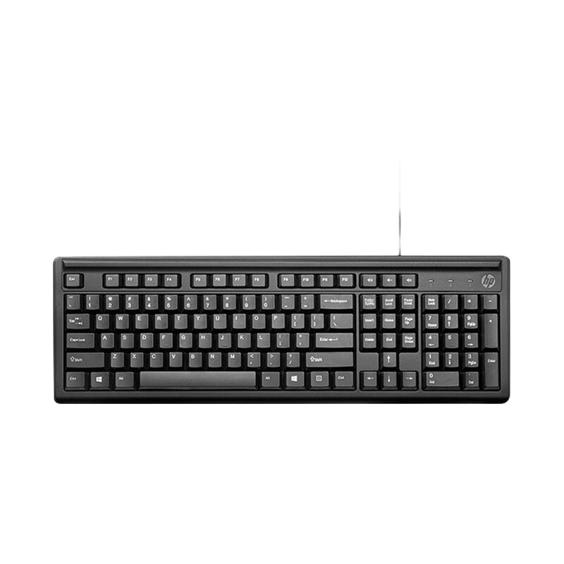 惠普(hp)k100有线usb键盘 笔记本台式电脑一体机通用办公键盘 单键盘