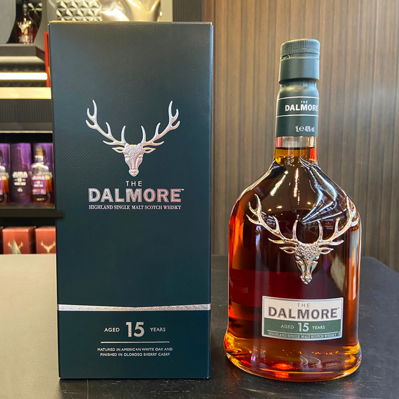 大摩15年1000ml单一麦芽威士忌dalmore达摩苏格兰进口正品洋酒 878