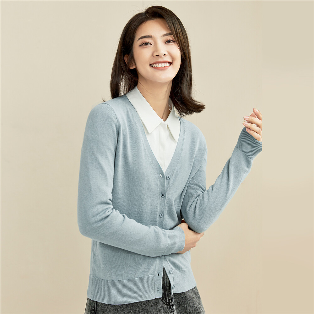 only2021新款秋季甜美田园风毛感开衫毛针织衫女