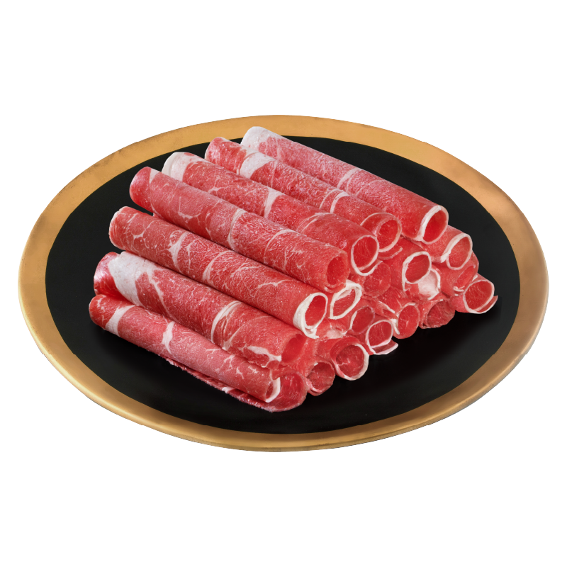 拍3件 神泽 m5牛上脑火锅原切牛肉卷300g/盒安格斯肥牛卷雪花牛肉谷饲