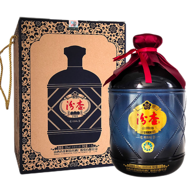山西杏花村 汾杏1988青韵坛 53度清香型大坛白酒 1.5l 188元