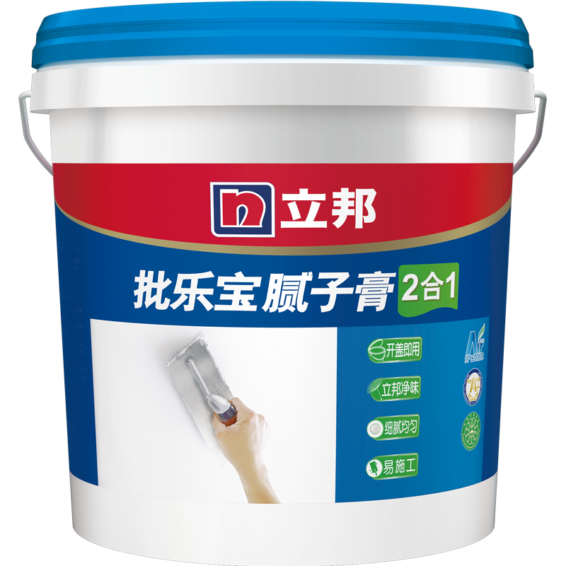 拍2件 立邦批乐宝二合一腻子膏 面层收光找平腻子 粉净味环保 易施工