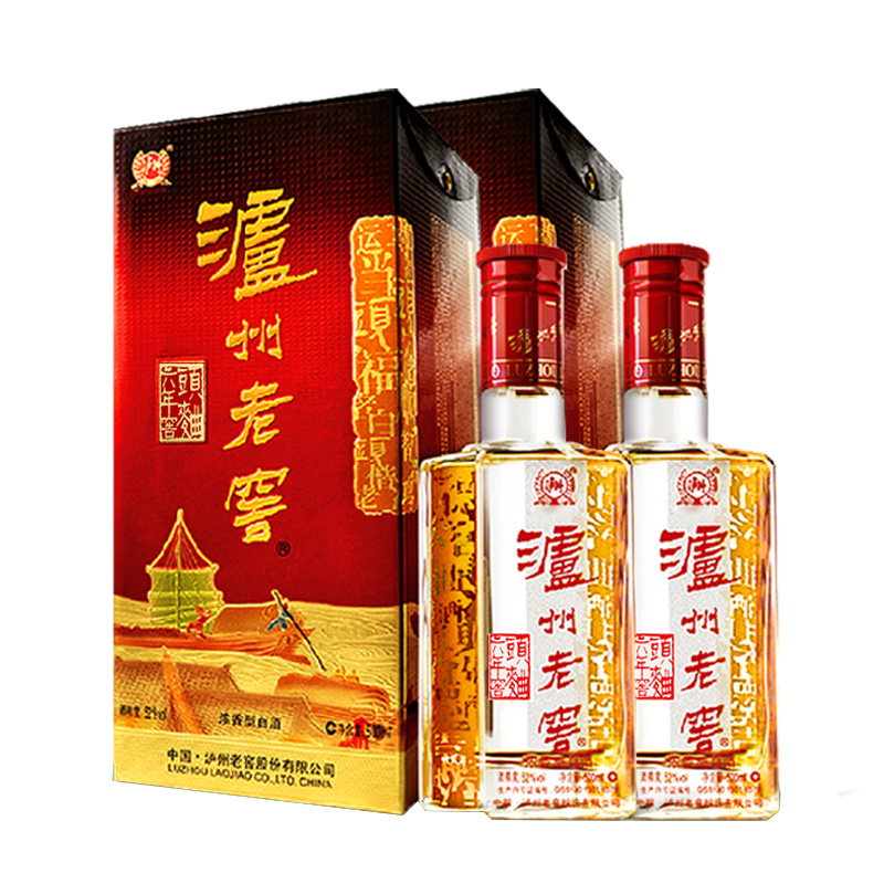 瀘州老窖六年窖酒52度500ml*2瓶濃香型白酒酒水自營送禮 144元