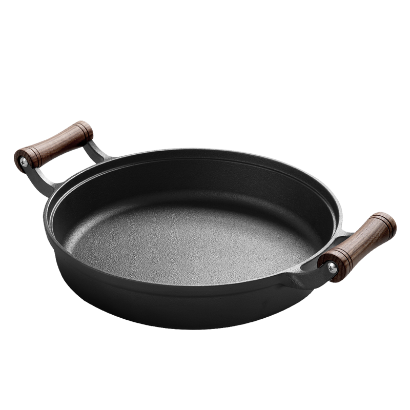 zwilling双立人24cm优质不锈钢双耳无涂层煎锅平底锅