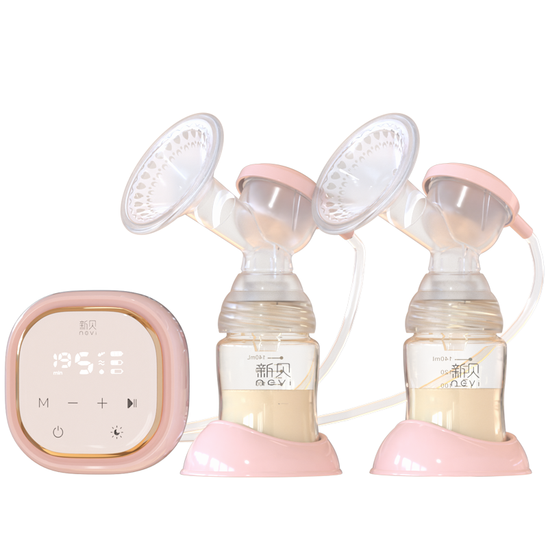 新贝 双边电动吸奶器  锂电池可充电式双边吸乳器 低音无痛吸力大拔奶