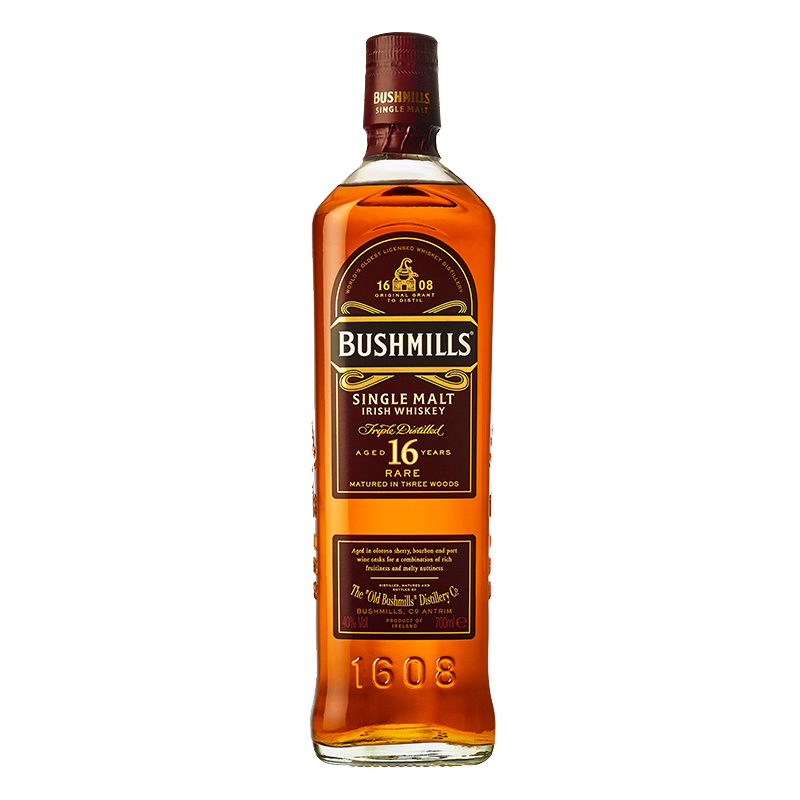 百世醇(bushmills)布什米爾16年單一麥芽愛爾蘭威士忌700ml 禮盒裝