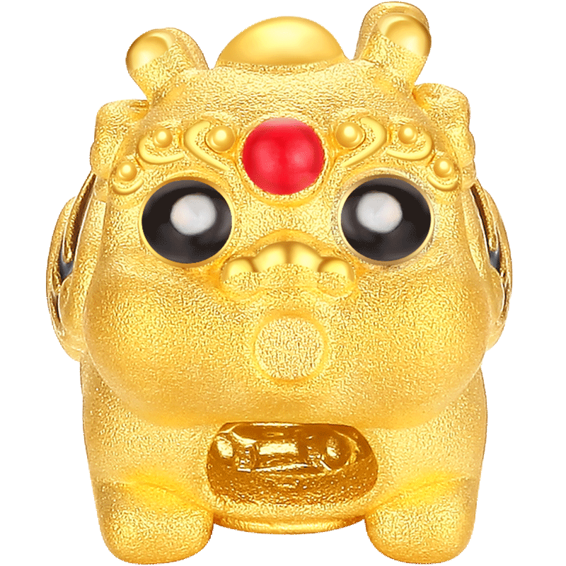 潮宏基三八妇女节礼物 吞金兽-多财貔貅(小版)黄金转运珠足金串珠黄金