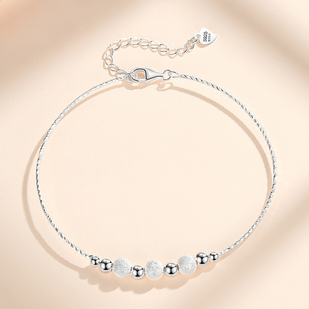 925纯银手链手镯转运珠银手环韩版气质时尚配饰女友闺蜜节日礼物