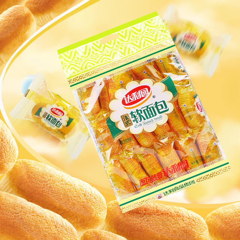 达利园糕点点心法式软面包香橙味360g*1袋休闲零食早餐午茶点心 9.9元