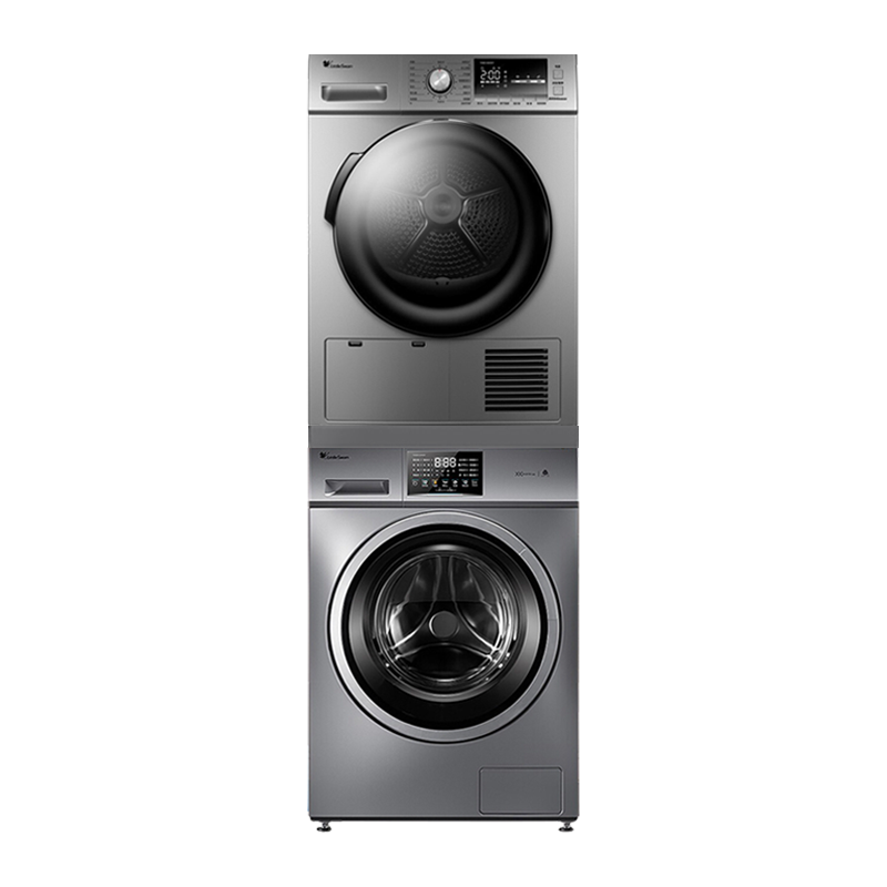 小天鹅littleswan洗烘套装10kg滚筒洗衣机全自动热泵烘干机tg100v23w