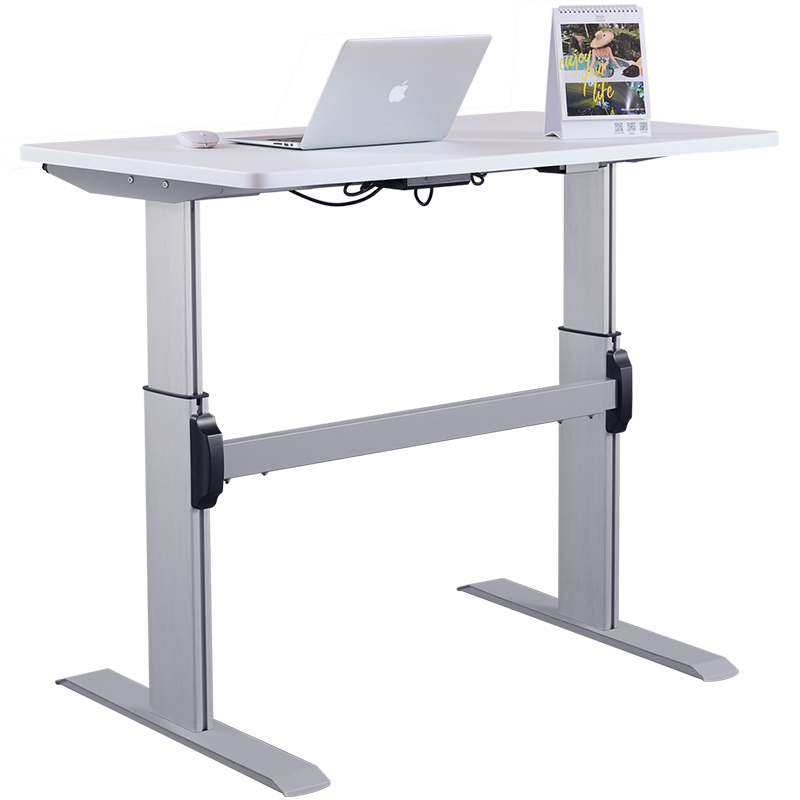 办公电脑桌家用智能自动升降台m2单电机标配版黑色桌腿12米胡桃木色