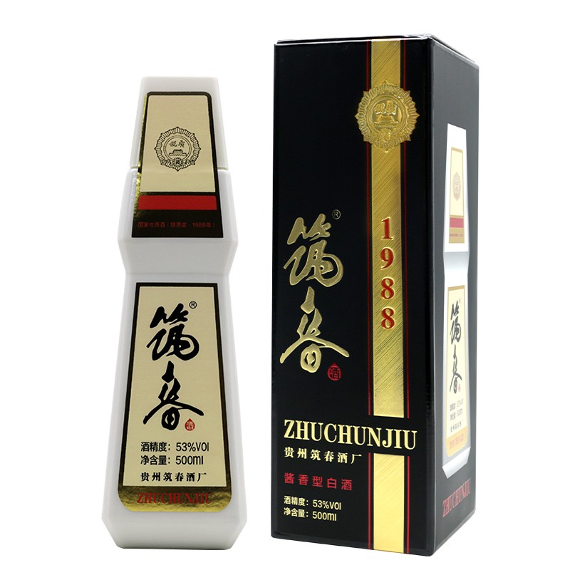 贵州老三春筑春1988 53度酱香型白酒  500ml整箱 原浆老酒 筑春酒 889