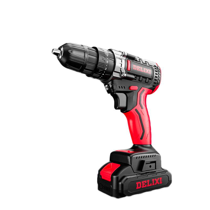 拍3件 德力西(delixi) 无刷冲击手电钻充电锂电钻多功能家用工具箱