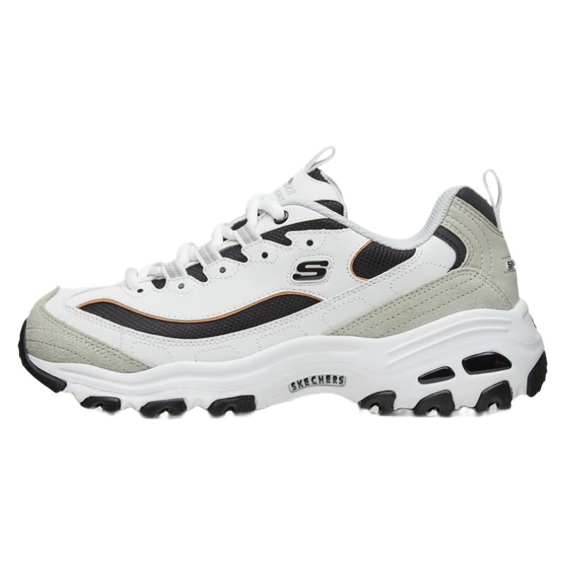 skechers斯凯奇女鞋官方旗舰老爹鞋春夏季休闲黑白金复古经典熊猫鞋
