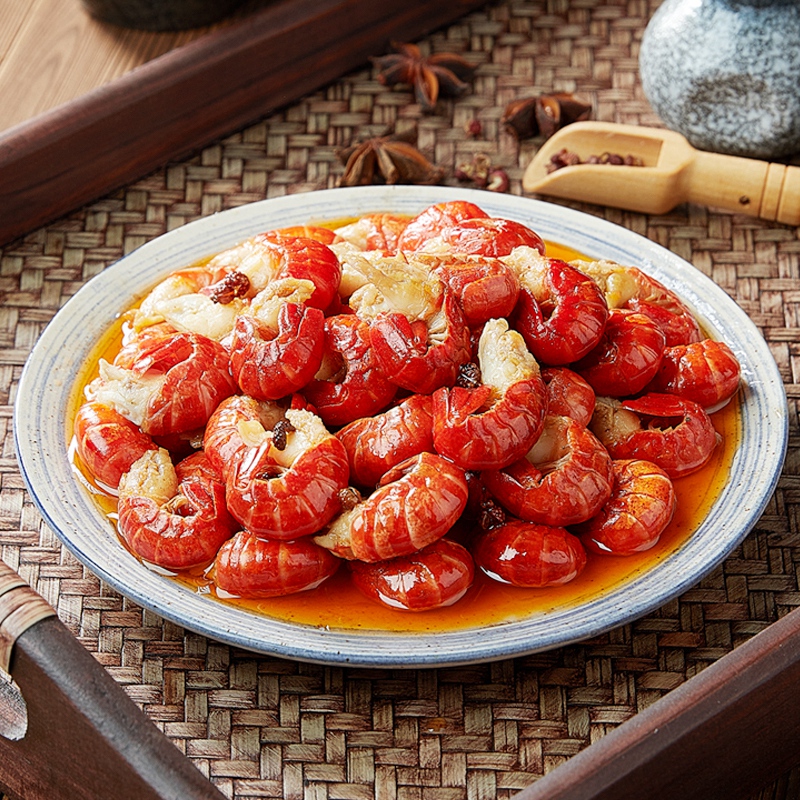 拍5件红小厨龙虾尾小龙虾尾麻辣虾尾252g香辣加热即食龙虾尾速食