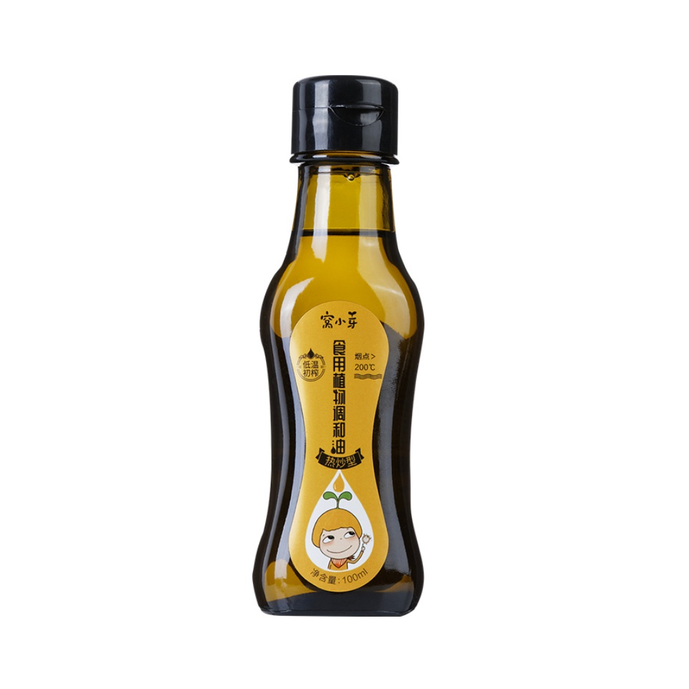 窝小芽儿童食用油热炒油亚麻籽油儿童凉拌营养食用油100mlx1瓶 39.9元