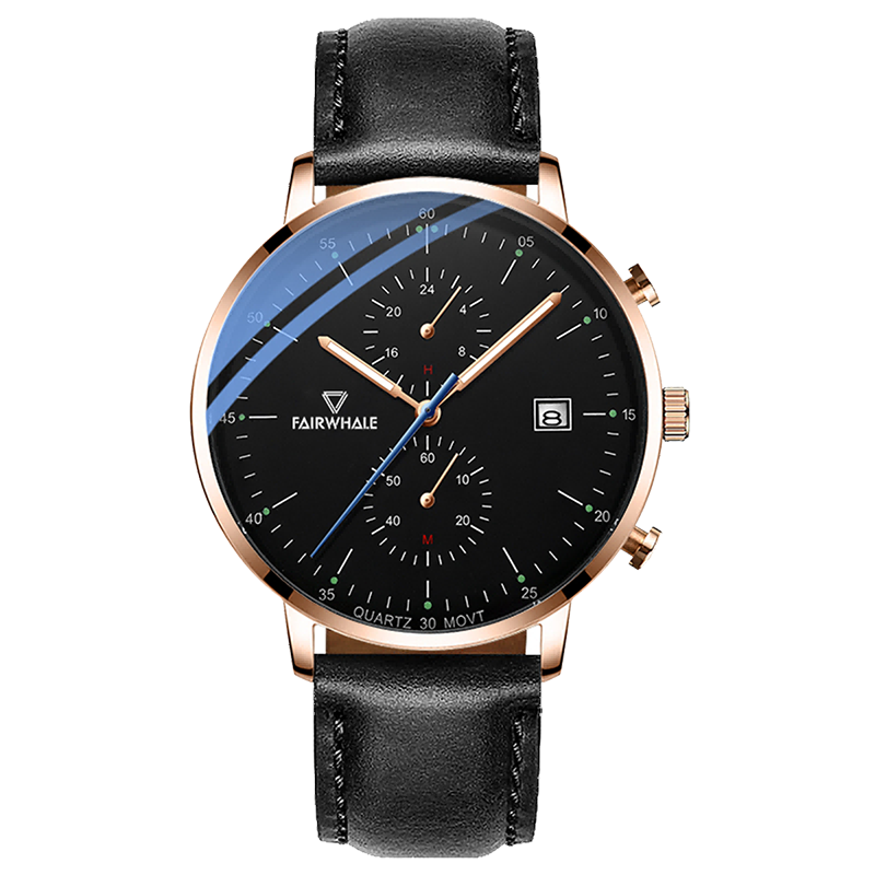 马克华菲(fairwhale)手表男士学生潮流运动石英潮流时尚商务防水氚气