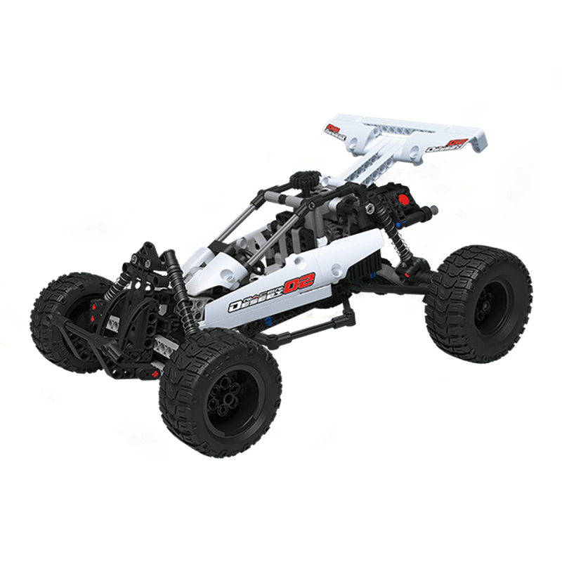 onebot儿童玩具车汽车拼装送礼礼物小颗粒积木男孩拼装模型 沙漠赛车