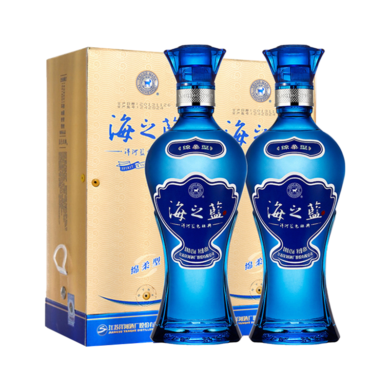 洋河藍色經典 海之藍 綿柔型白酒 52度雙瓶 375ml*2瓶 232元