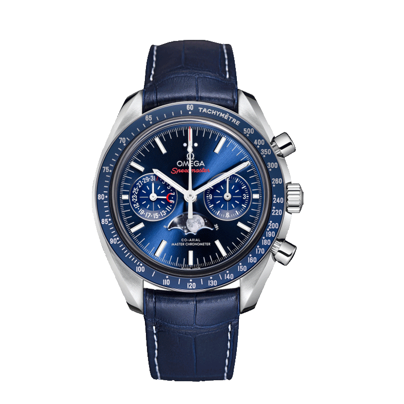 瑞士手表欧米茄(omega)男表 超霸系列时尚商务钢带自动机械表夜光月相