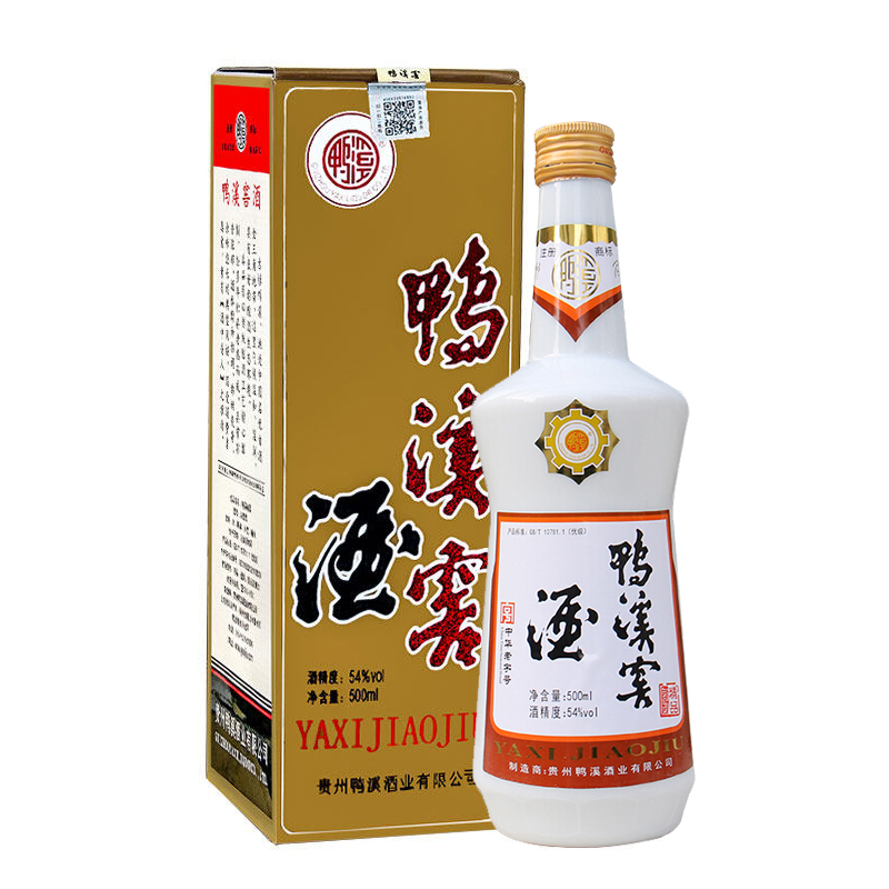 贵州鸭溪窖酒54度精品铁盖浓香型500ml6整箱装乳白瓶官方旗舰店