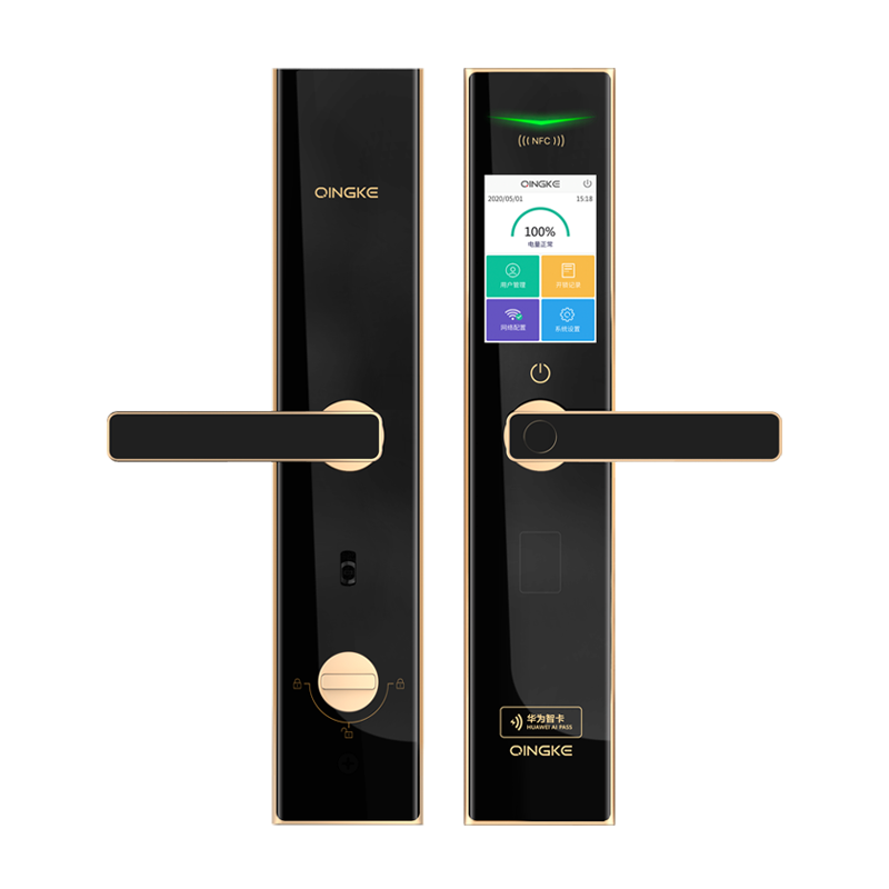 青稞q7智能锁华为智卡认证指纹密码锁家用防盗门入户门电子锁 手机