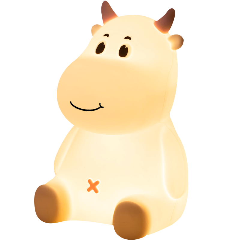 灯婴儿喂奶灯月子牛宝宝哺乳护眼伴睡卧室床头灯充电式 粉萌牛 充电线