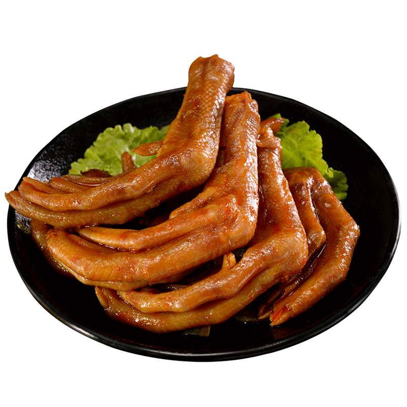 爪 卤味休闲零食小吃熟食肉干肉脯 独立包装 下酒菜 麻辣鸭掌120g/袋