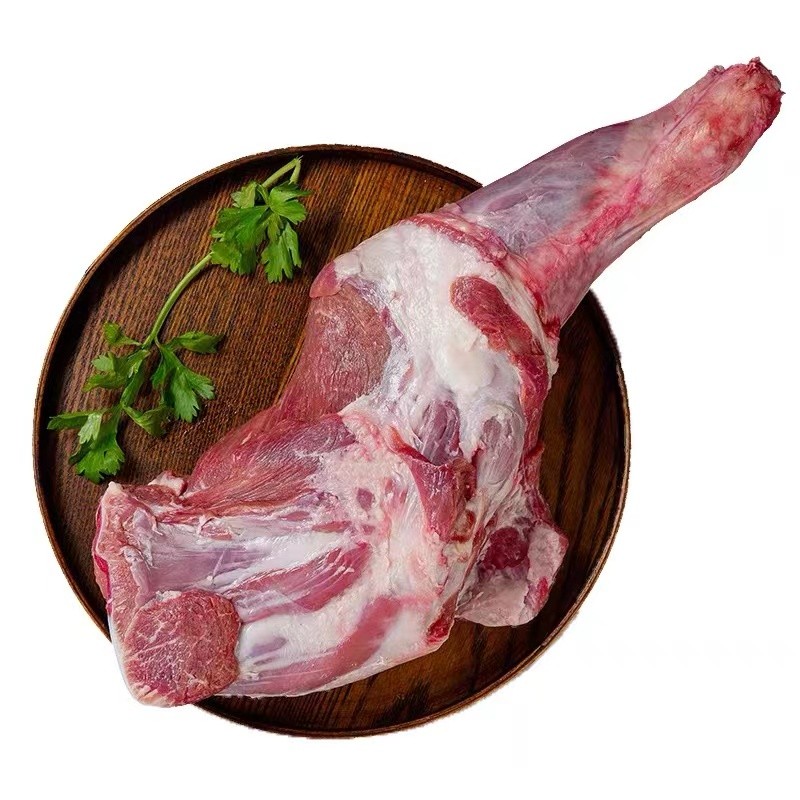 新鲜羊腿整只羔羊腿内蒙精选原切羊前腿烧烤带骨烤羊腿 多肉羊腿/1kg