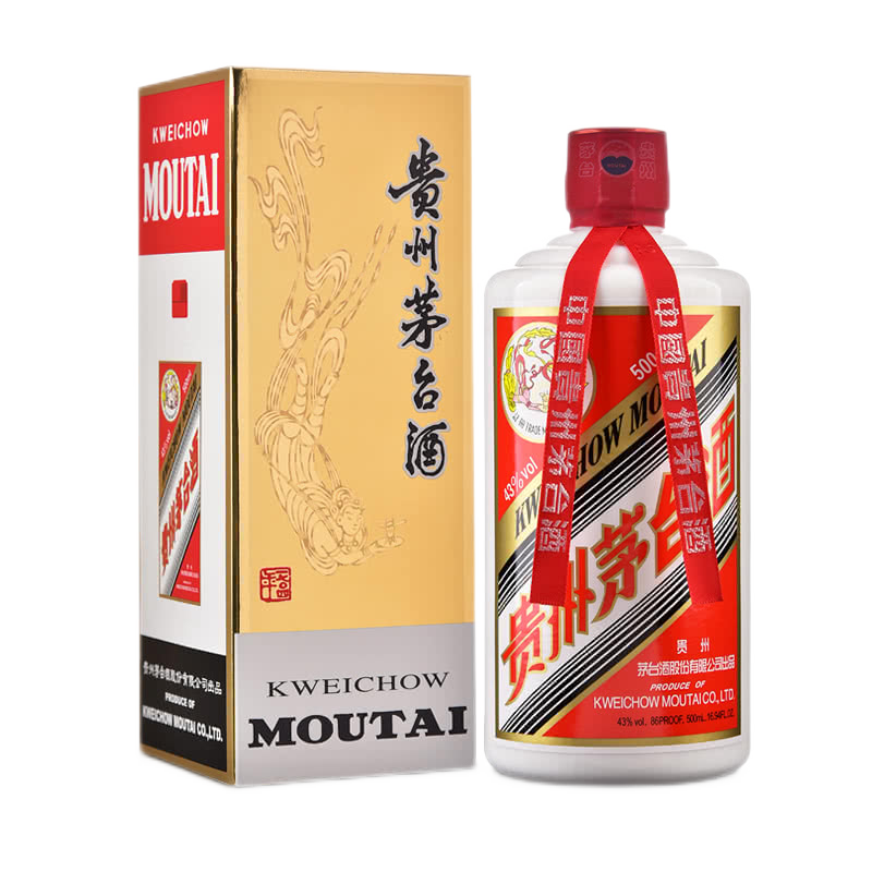 茅台 43度 茅台飞天500ml 单瓶装 贵州白酒 酱香酒    1070元