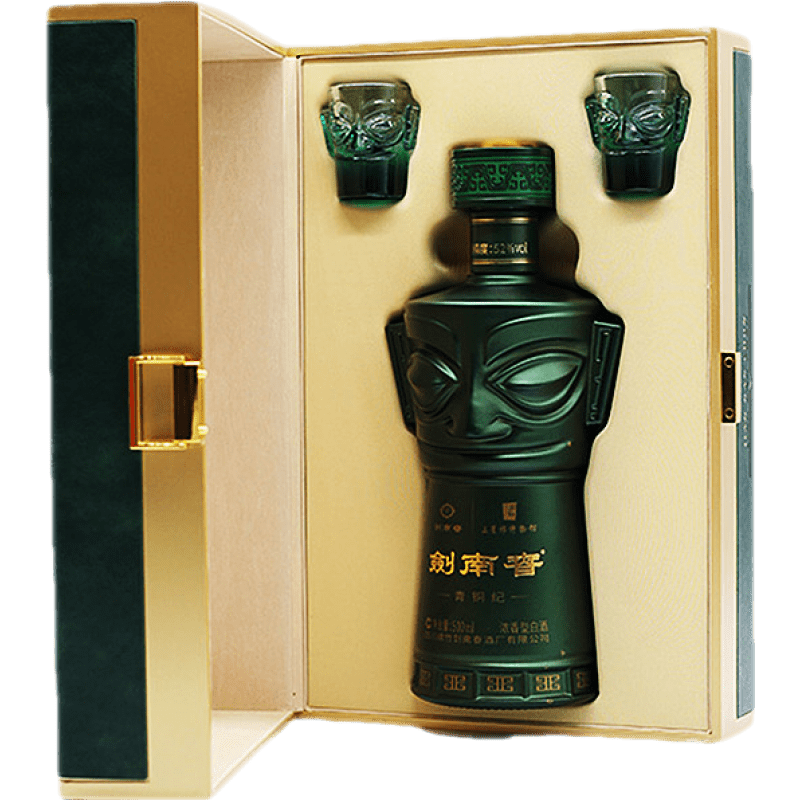 剑南春青铜纪三星堆联名52度500ml浓香型白酒礼盒装