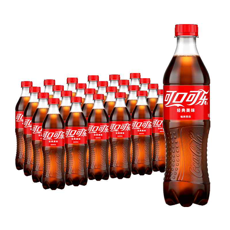 可口可乐 coca-cola 汽水 碳酸饮料 500/600ml*24瓶 整箱装 可口可乐