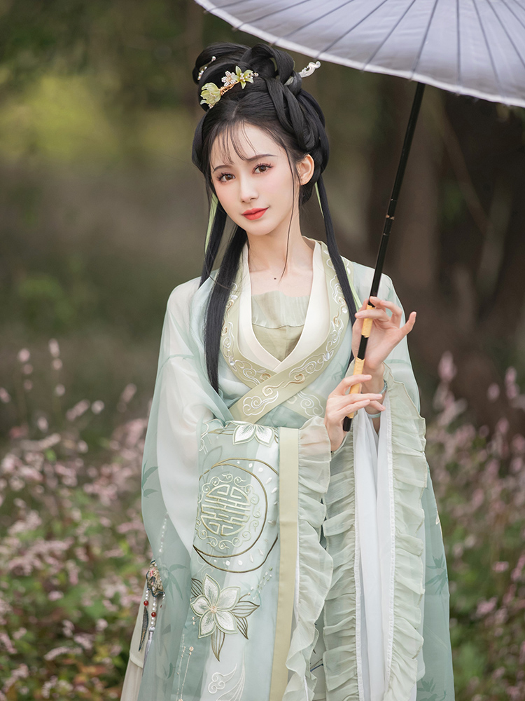 全糖去冰清水溪汉初原创改良汉服保暖比甲加绒加厚连衣裙冬多色