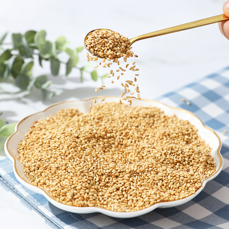 熟白芝麻粒200g芝麻仁炒熟开盖即食干吃烘焙饼干原料燕之坊出品