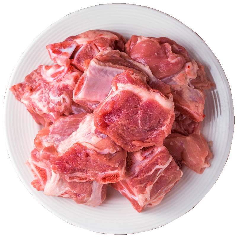 拍3件 龙大肉食 黑猪无颈前排400g 蓬莱生态黑猪肉生鲜 免切猪排骨猪