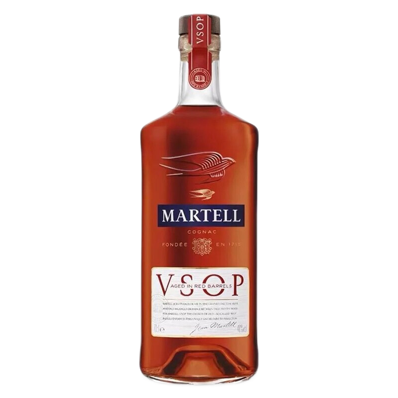 马爹利(martell)vsop赤木 1000ml 洋酒 干邑 白兰地 原装进口烈酒(有