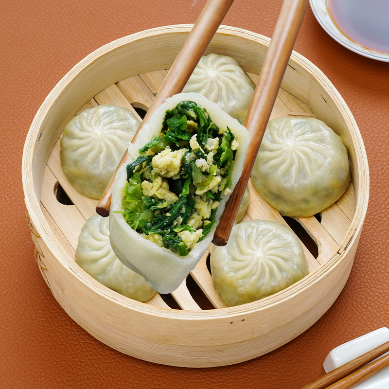 俊杰薄皮素包子早餐家用速冻包子小笼包荠菜包子速食韭菜鸡蛋包子