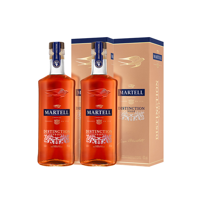 拍2件martell马爹利鼎盛vsop级500ml2干邑白兰地法国进口洋酒礼盒装