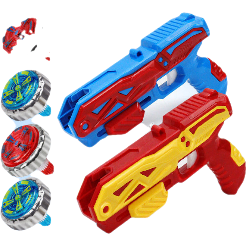 儿童魔幻旋转合金发光陀螺枪发射器对战亲子互动玩具男孩女孩 发光