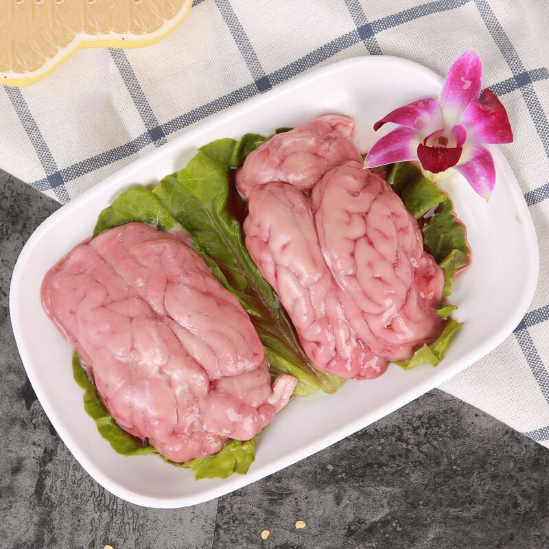 欧因猪肉新鲜猪脑花猪脑髓冷冻猪脑国产猪肉生鲜8副 猪脑花 猪脑花700