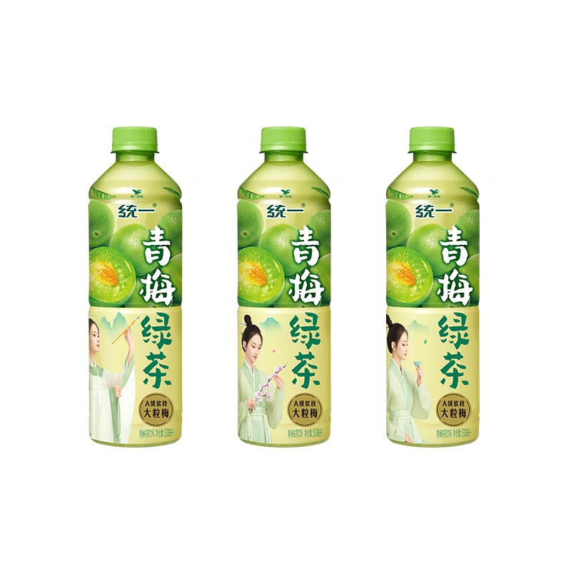 拍2件 统一 青梅绿茶 500毫升 15瓶 整箱 a级软枝大粒梅 60.