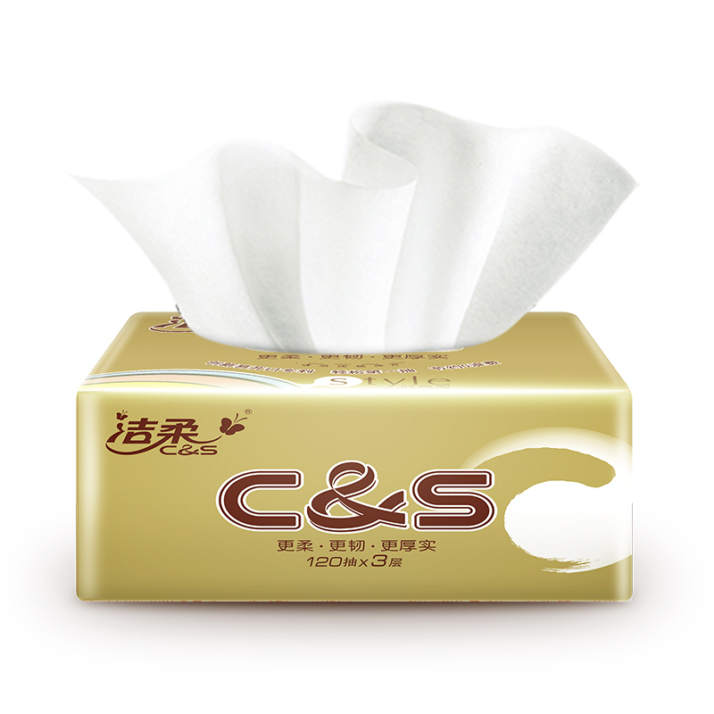 限地区:洁柔 抽纸 金尊系列 三层120抽*6包*2件