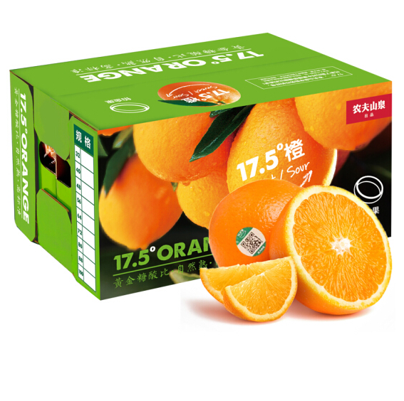 农夫山泉 17.5度橙 橙子赣南脐橙 铂金果 3kg
