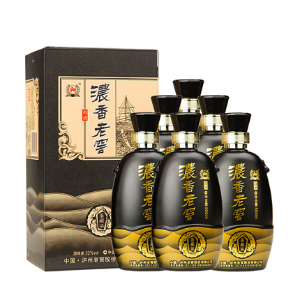 京东plus会员:泸州老窖 浓香老窖 鉴藏装 白酒 52度 500ml*6瓶整箱 *2