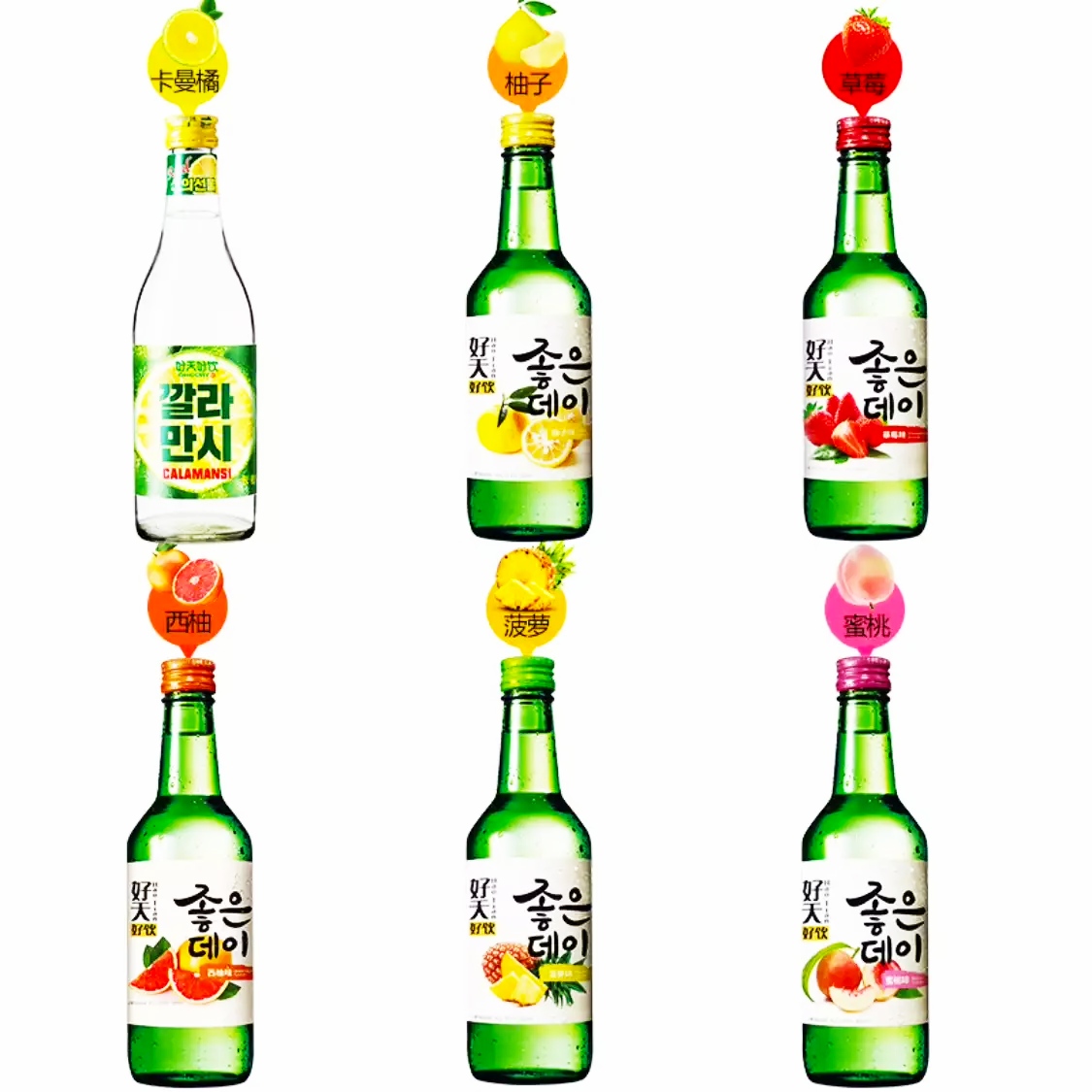 好天好饮 水果味洋酒 韩国烧酒 360ml*6瓶 77元(需用券,合11元/瓶)