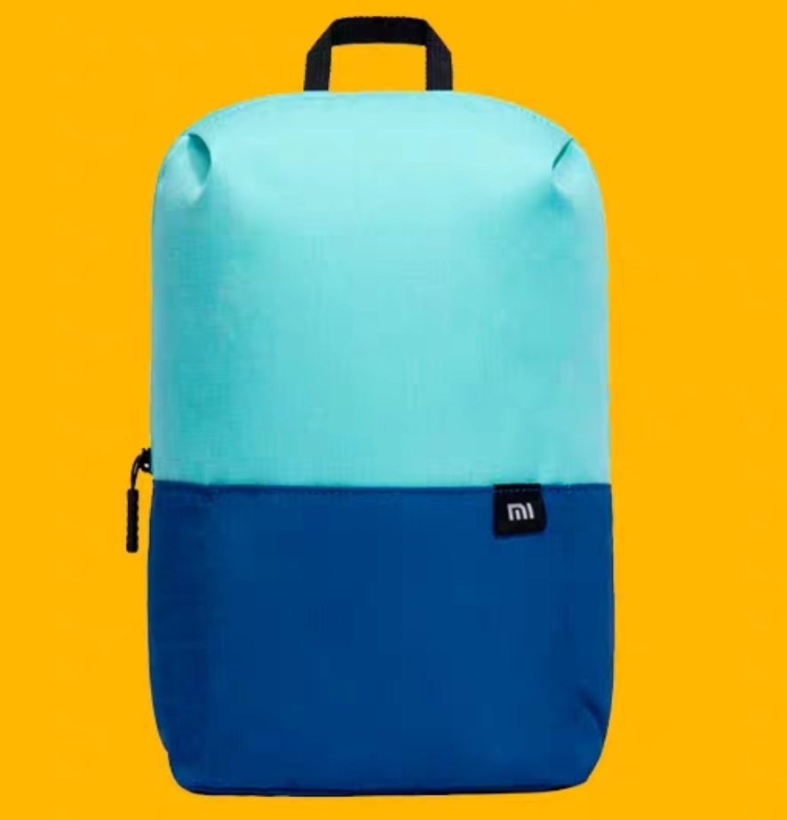 小米背包 小背包 绿蓝拼色 7l 19.9元包邮