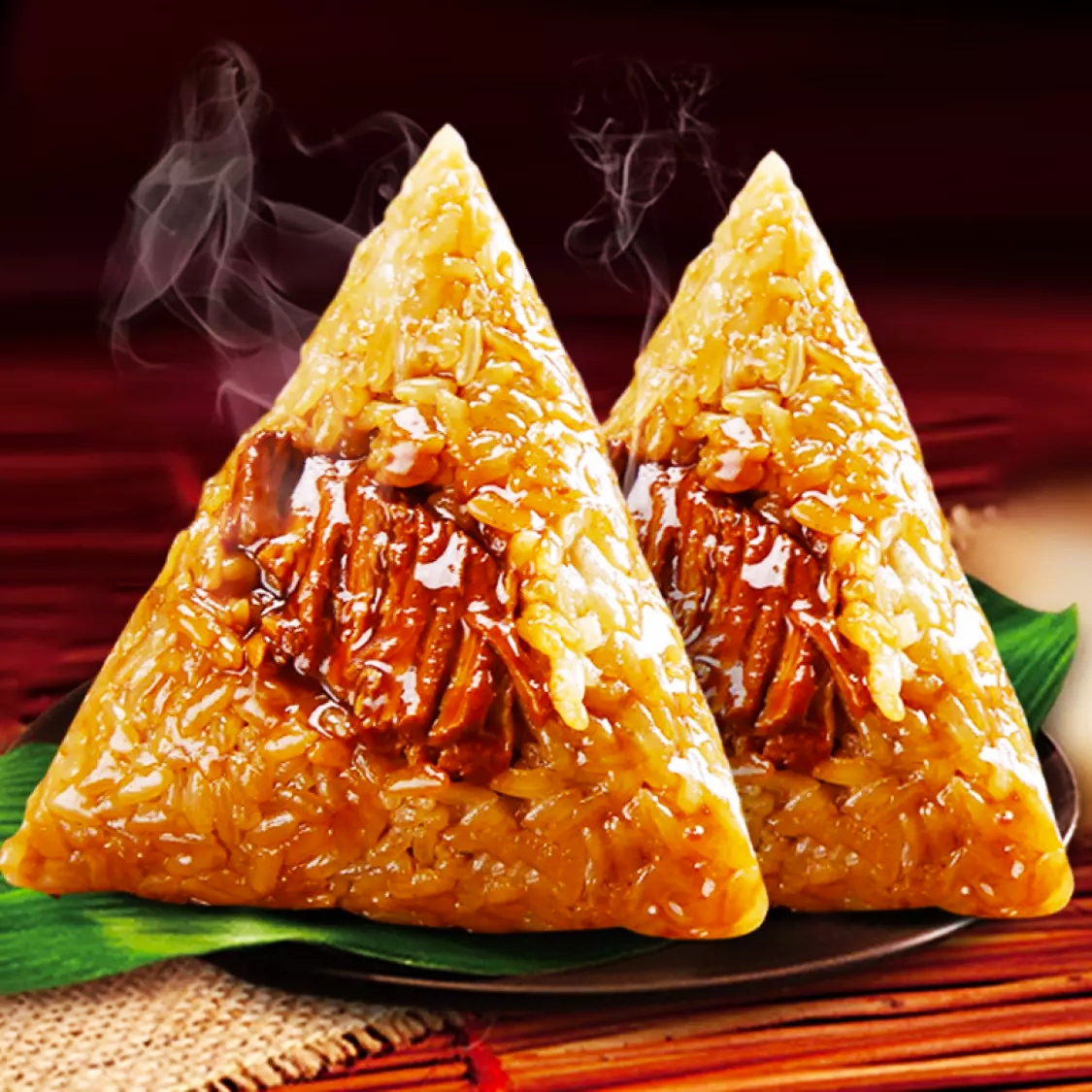 呆呆兔嘉兴黑猪粽子鲜肉粽150gx3只