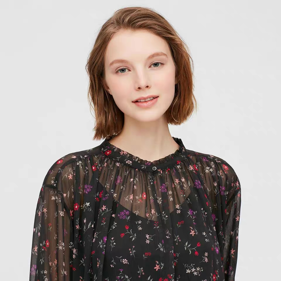 雅瑞丝纯棉半高领打底衫女s-3xl码