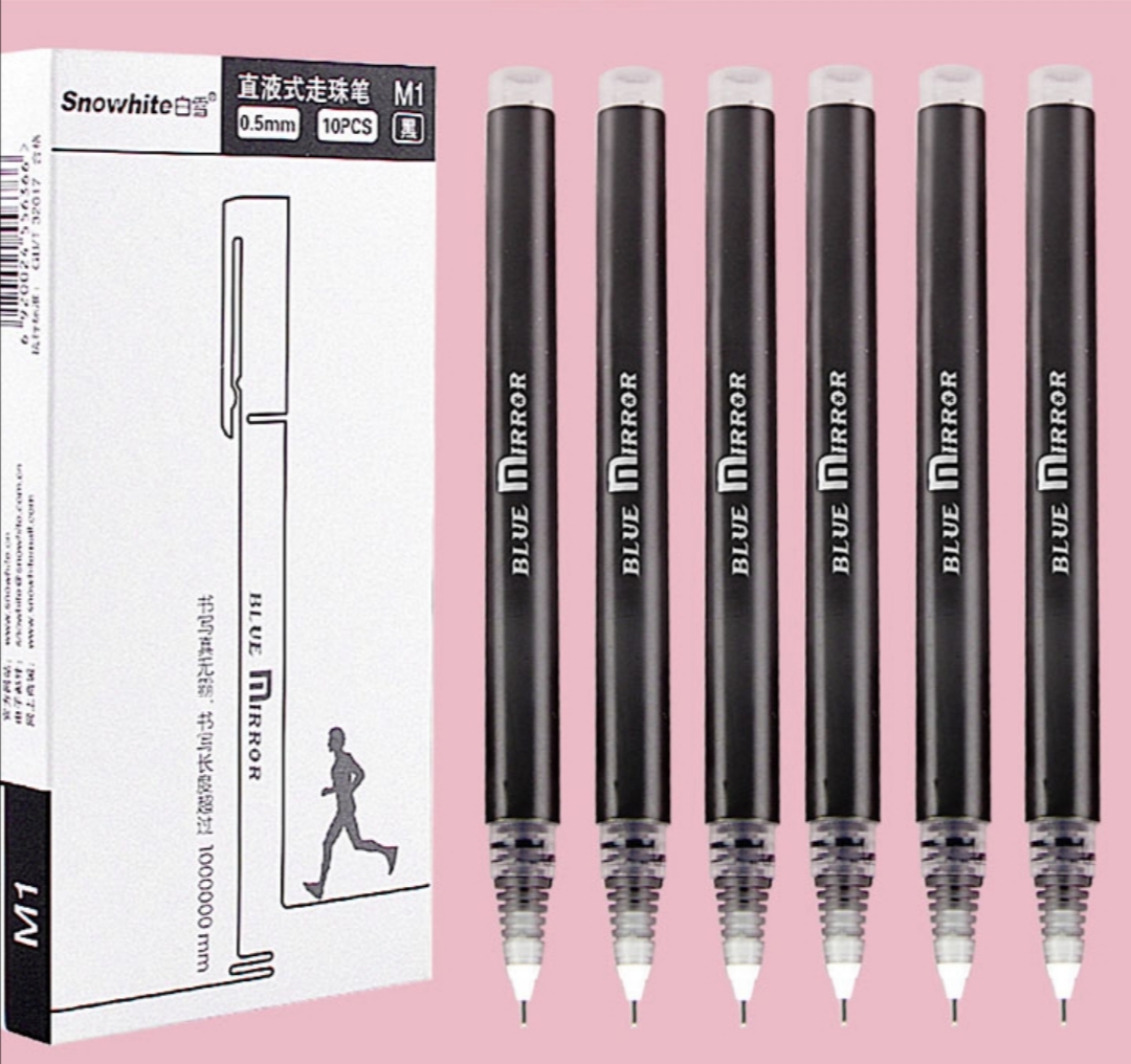 snowhite白雪t16巨能写中性笔05mm10支装
