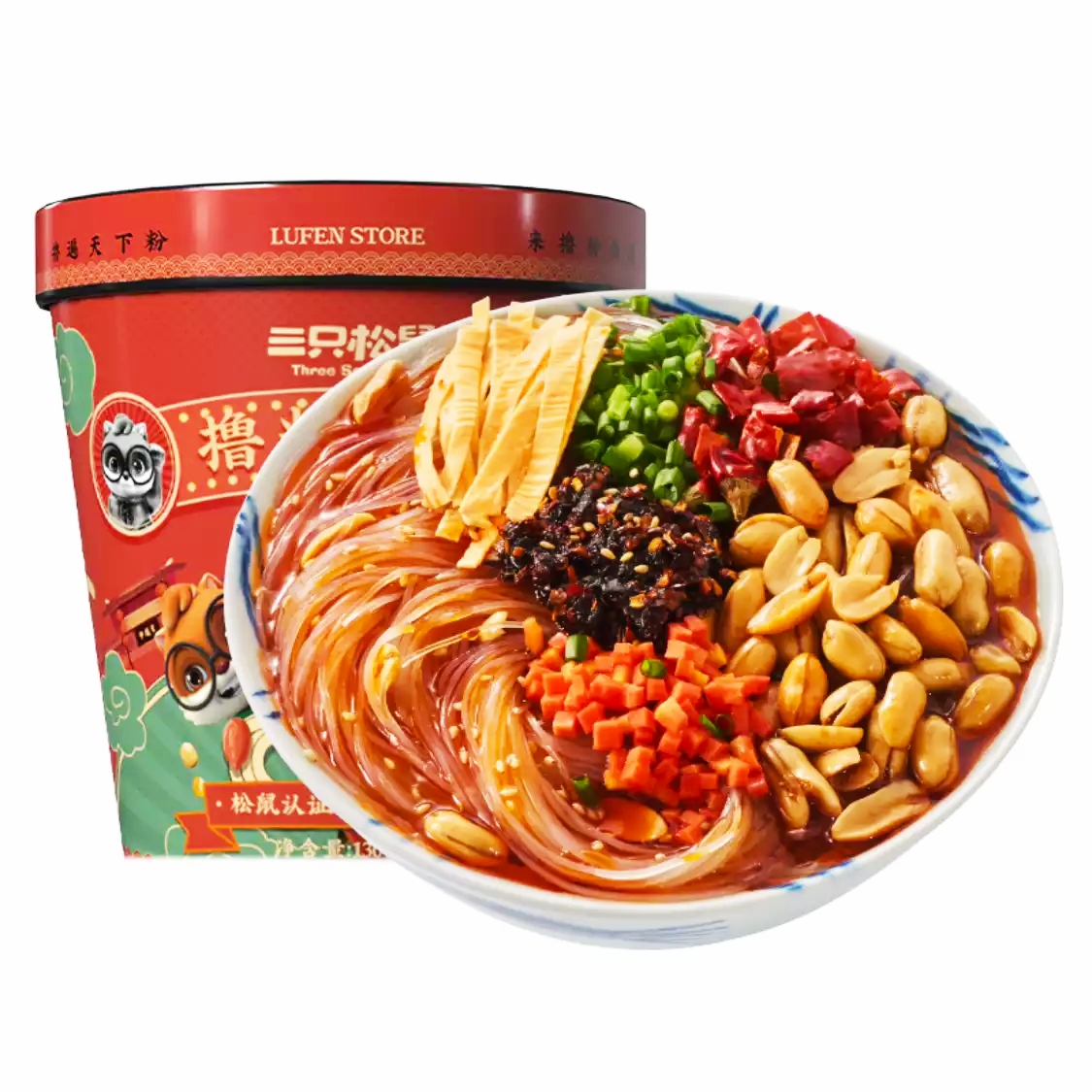 三只松鼠重庆酸辣粉130g5桶
